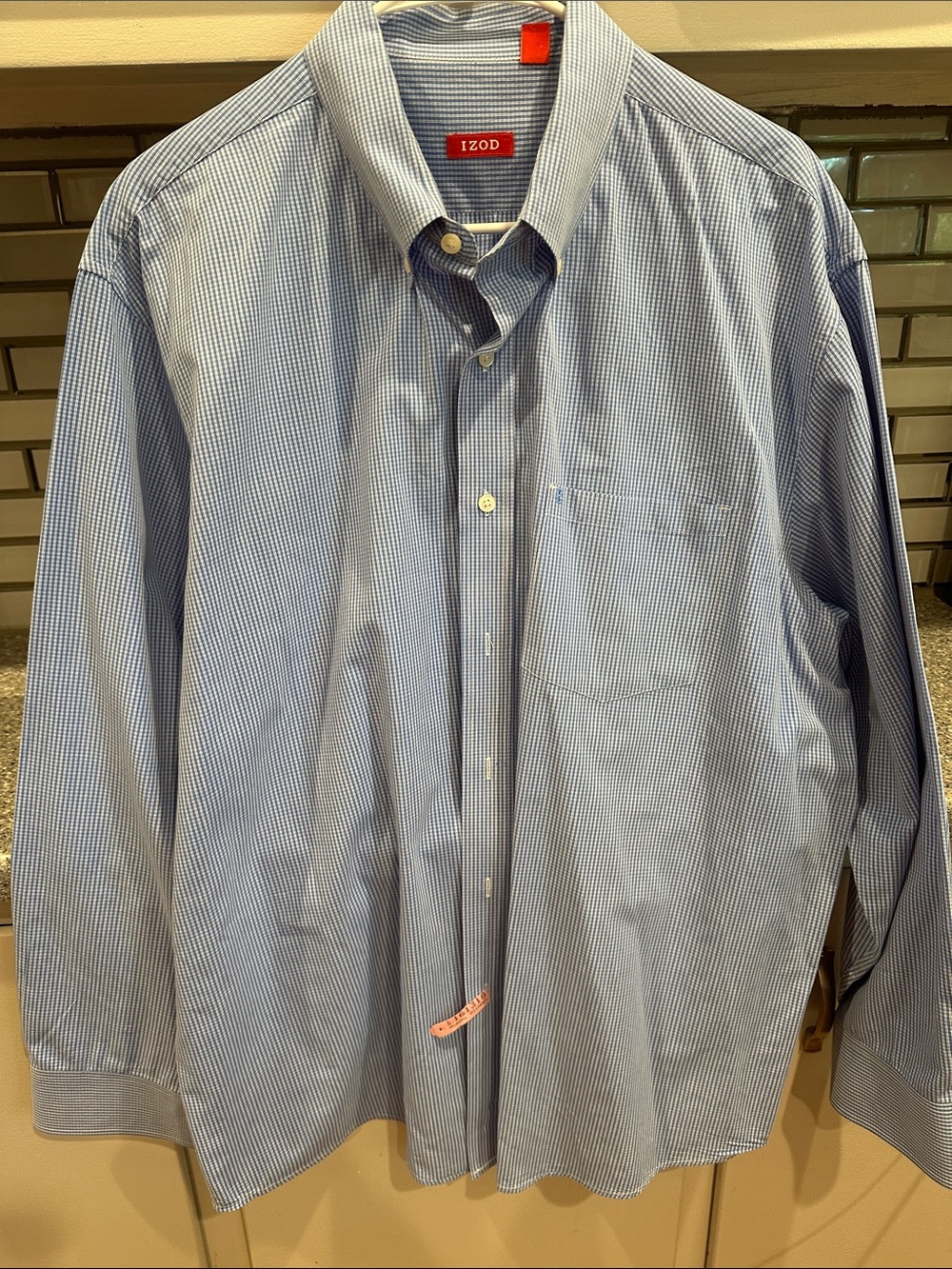 Izod Blue Micro-Stripe Dress Shirt